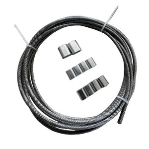 Câble en acier inoxydable - Kit avec manchons aluminium